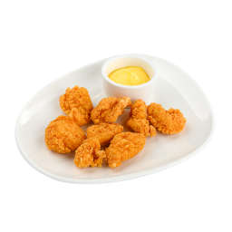 Попкорн из курицы с сырным соусом