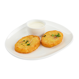 Драники со сметано-грибным соусом