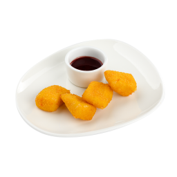 Сырные треугольники с клюквенным соусом